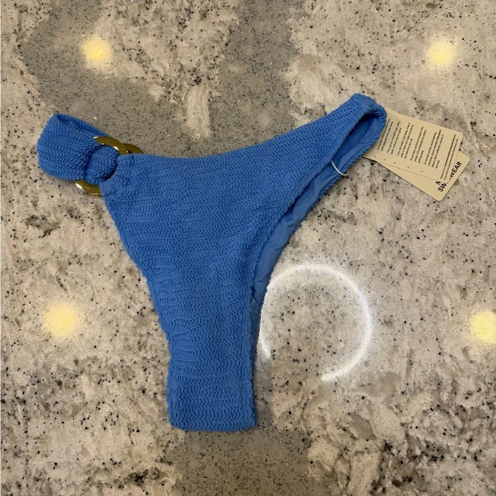 Monday Swimwear BRONTE BOTTOM - AZURE CRINKLE Size Medium